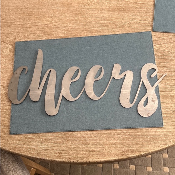 Metal 'Cheers' Sign - Picture 1 of 1